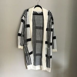 BB Dakota Plaid Sweater Duster Jacket